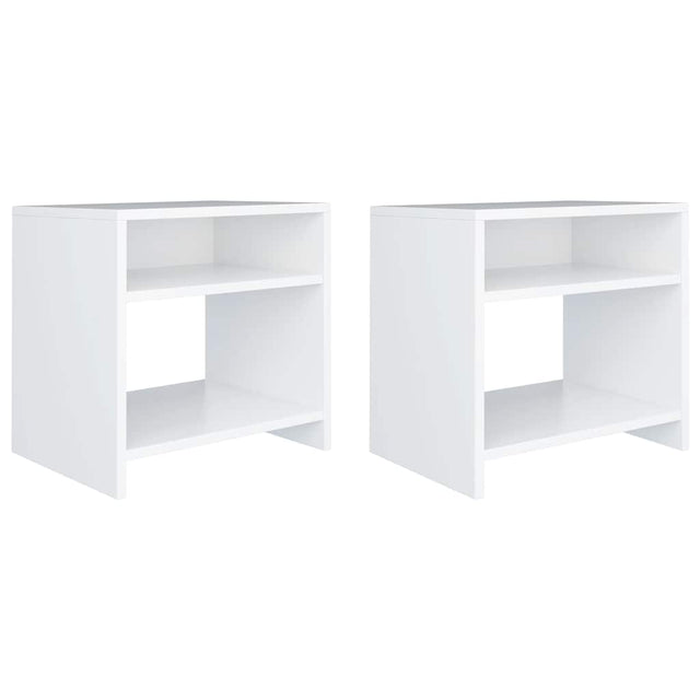 Vidaxl nachtkastjes 2 st 40x30x40 cm bewerkt hout wit