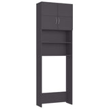 Vidaxl Waschmaschinenschrank 64x25.5x190 cm verarbeitetes Holzgrau