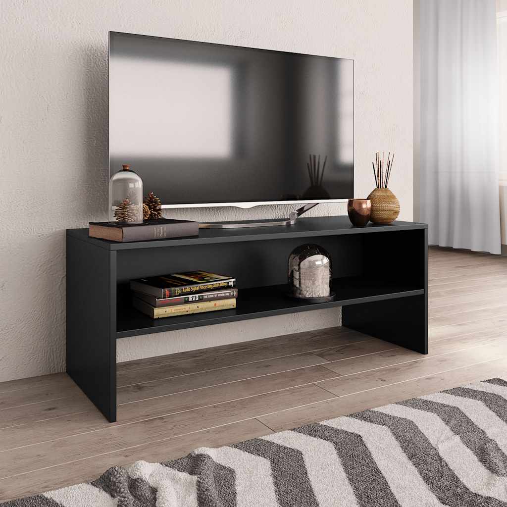 Vidaxl tv-meubel 100x40x40 cm bewerkt hout zwart