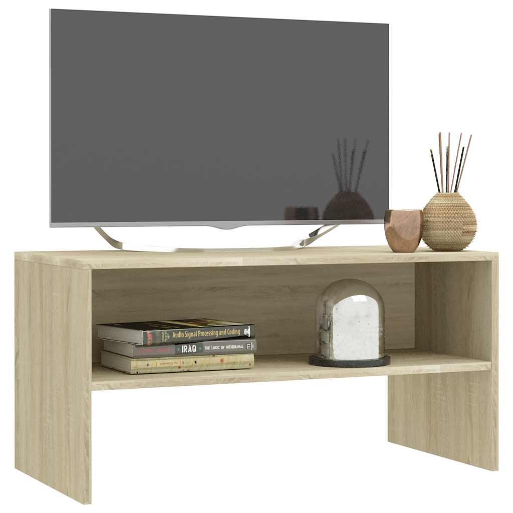 Vidaxl tv-meubel 80x40x40 cm bewerkt hout sonoma eikenkleurig