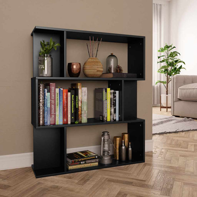 Vidaxl boekenkast kamerscherm 80x24x96 cm bewerkt hout zwart