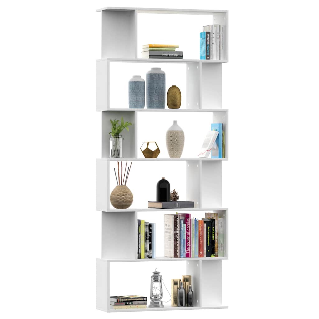 Vidaxl boekenkast kamerscherm 80x24x192 cm bewerkt hout wit