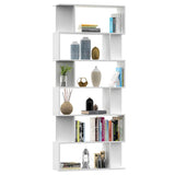 Vidaxl boekenkast kamerscherm 80x24x192 cm bewerkt hout wit