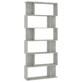 Vidaxl boekenkast kamerscherm 80x24x192 cm bewerkt hout betongrijs