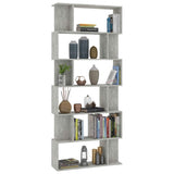 Vidaxl boekenkast kamerscherm 80x24x192 cm bewerkt hout betongrijs
