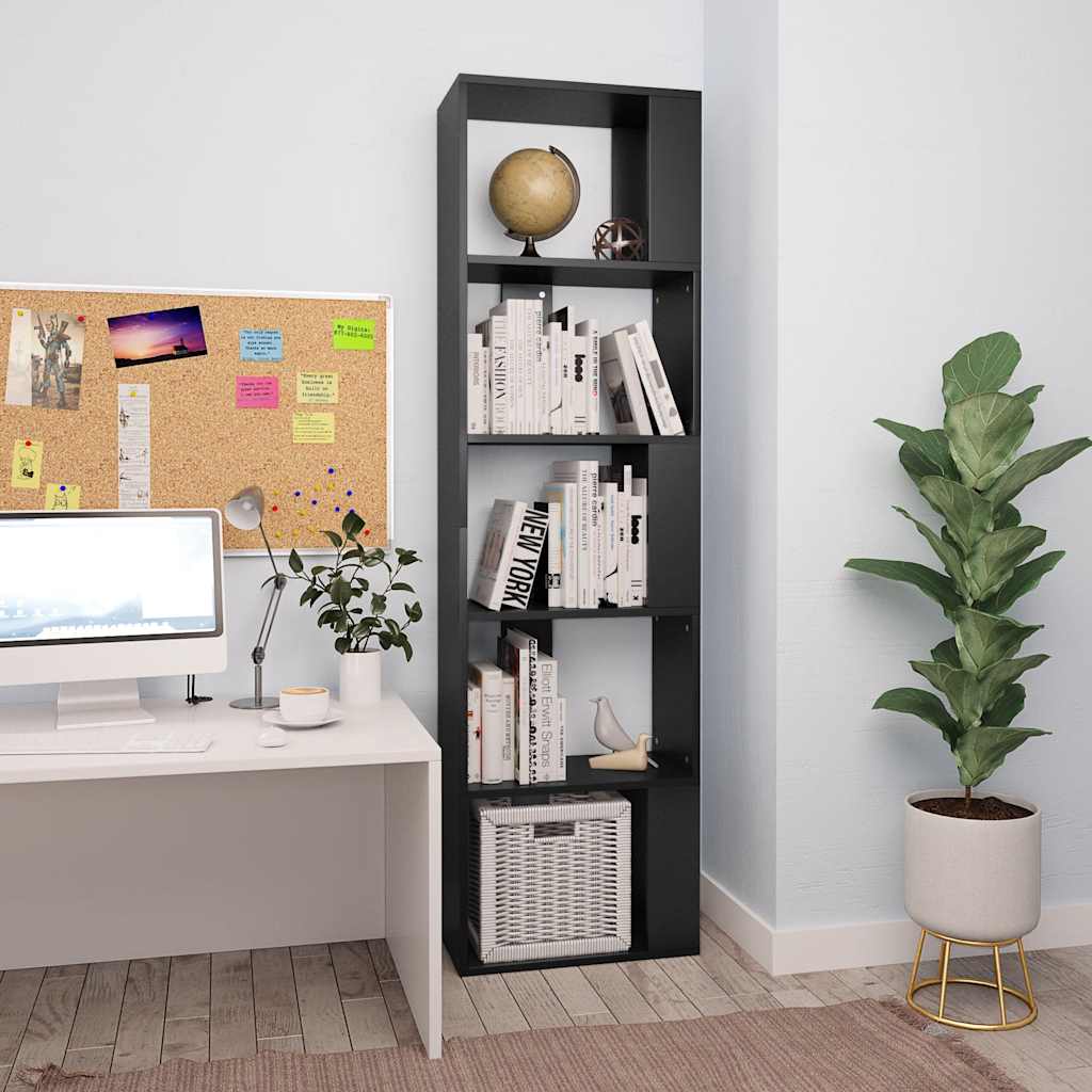 Vidaxl boekenkast kamerscherm 45x24x159 cm bewerkt hout zwart