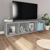 Vidaxl boekenkast tv-meubel 36x30x143 cm bewerkt hout betongrijs