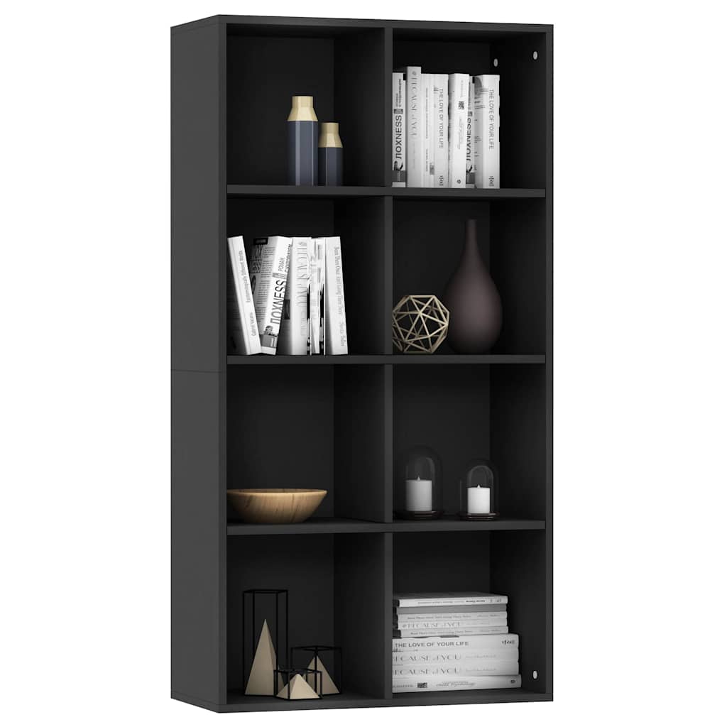 Vidaxl boekenkast dressoir 66x30x130 cm bewerkt hout zwart