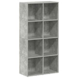 Vidaxl boekenkast dressoir 66x30x130 cm bewerkt hout betongrijs