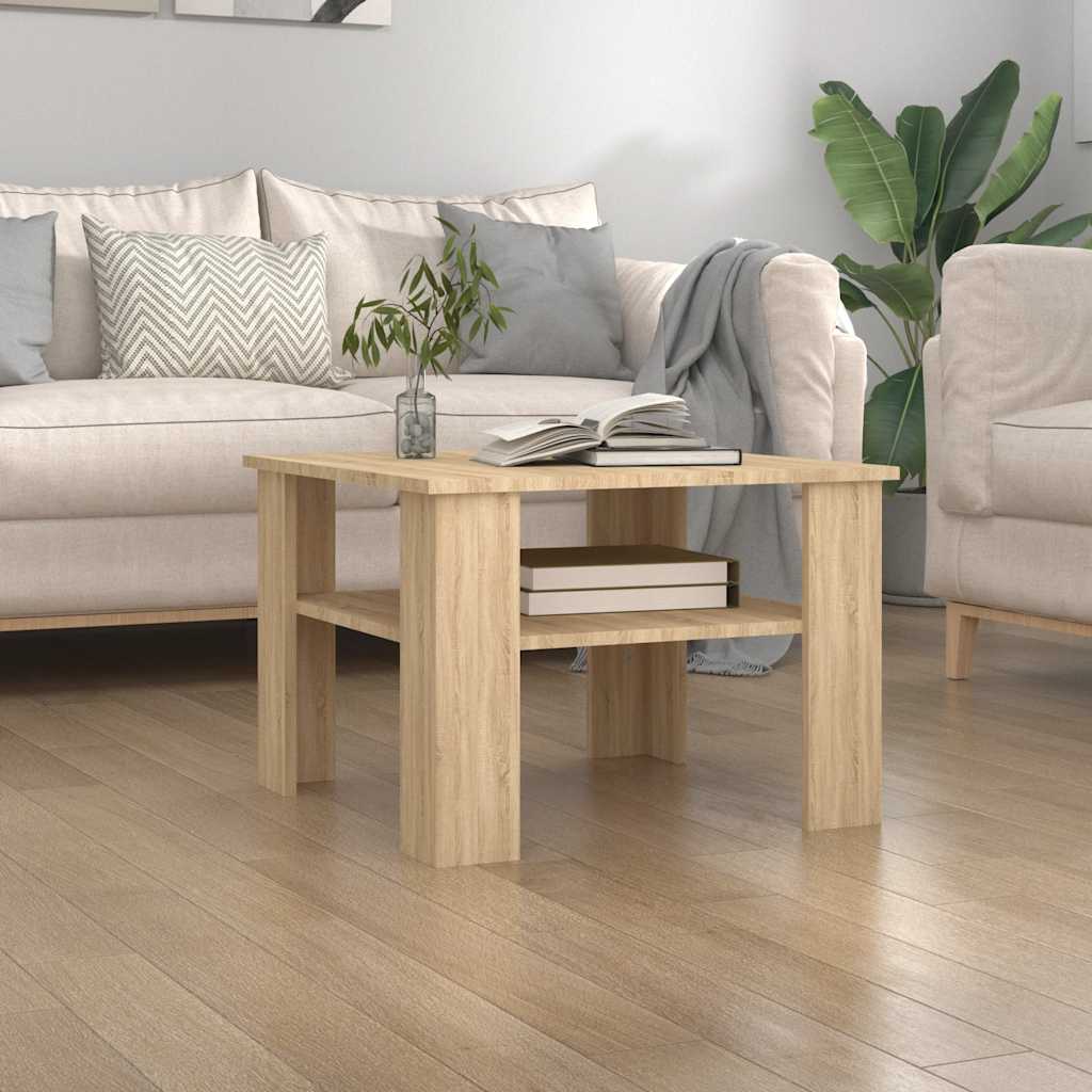 Vidaxl salontafel 60x60x42 cm bewerkt hout sonoma eikenkleurig