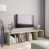 Vidaxl boekenkast tv-meubel 143x30x36 cm sonoma eikenkleurig