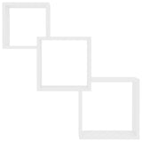 Vidaxl wandschappen kubus 68x15x68 cm bewerkt hout wit