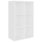 Vidaxl boekenkast dressoir 66x30x98 cm bewerkt hout wit