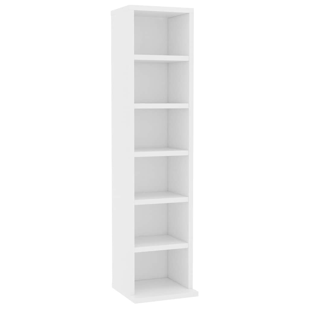 Vidaxl cd-kast 21x20x88 cm bewerkt hout wit