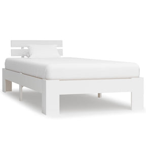 Vidaxl bedframe massief grenenhout wit 90x200 cm