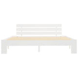 Vidaxl bedframe met hoofdbord massief grenenhout wit 160x200 cm