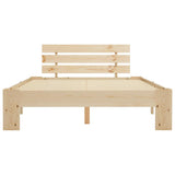 Vidaxl bedframe met hoofdbord massief grenenhout wit 140x200 cm