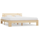 Vidaxl bedframe met hoofdbord massief grenenhout 160x200 cm