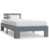 Vidaxl bedframe massief grenenhout grijs 90x200 cm