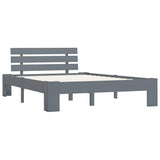 Vidaxl bedframe massief grenenhout grijs 140x200 cm