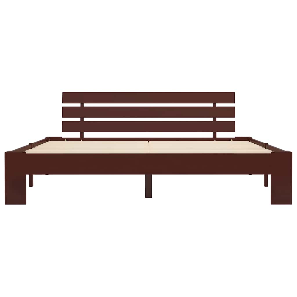 Vidaxl bedframe massief grenenhout donkerbruin 180x200 cm