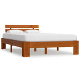 Vidaxl bedframe met hoofdbord grenenhout honingbruin 140x200 cm