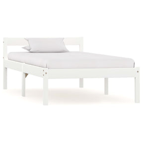 Vidaxl bedframe massief grenenhout wit 90x200 cm