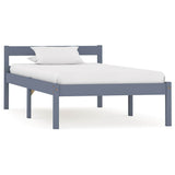 Vidaxl bedframe massief grenenhout grijs 90x200 cm