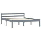 Vidaxl bedframe massief grenenhout grijs 140x200 cm