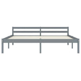 Vidaxl bedframe massief grenenhout grijs 160x200 cm