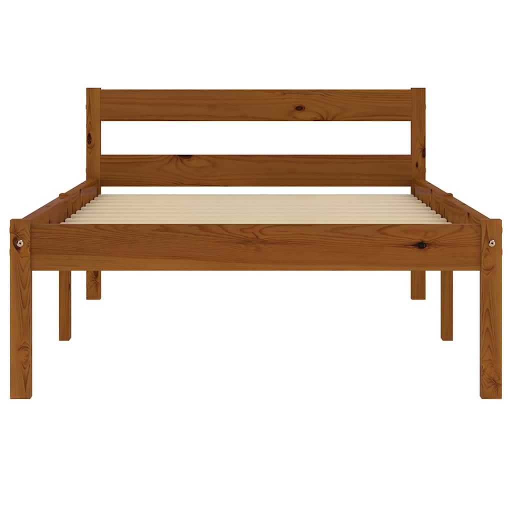Vidaxl bedframe massief grenenhout honingbruin 90x200 cm