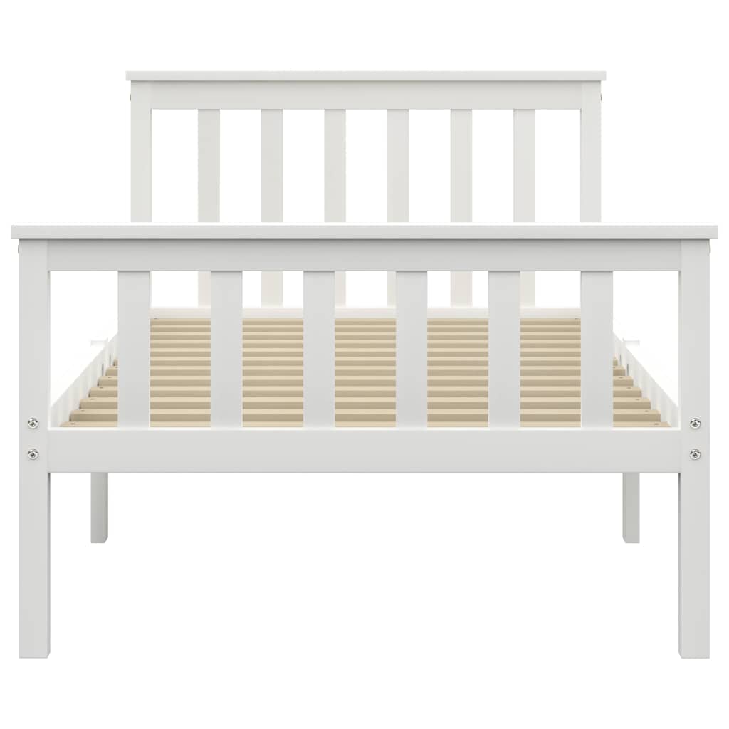 Vidaxl bedframe massief grenenhout wit 100x200 cm