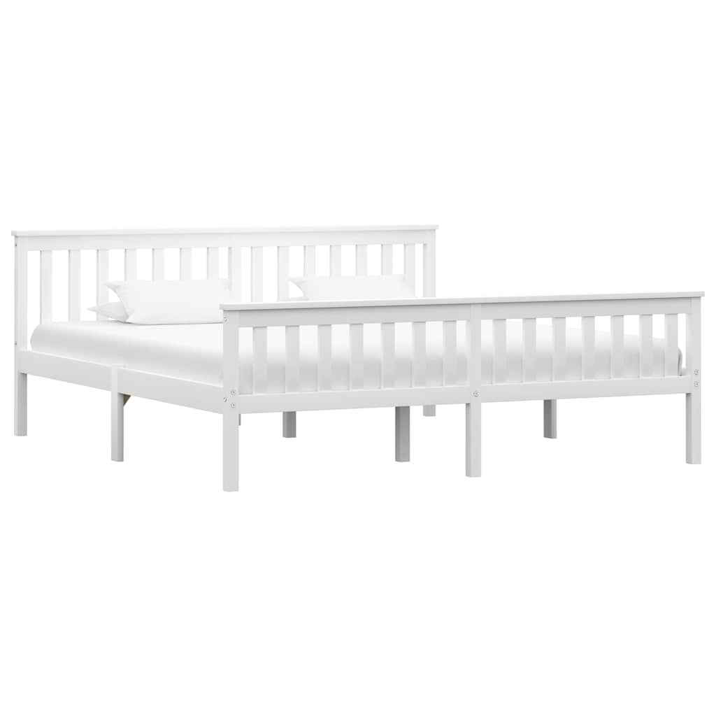 Vidaxl bedframe massief grenenhout wit 180x200 cm