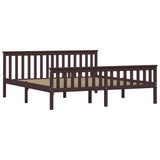 Vidaxl bedframe massief grenenhout donkerbruin 180x200 cm