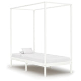 Vidaxl hemelbedframe massief grenenhout wit 90x200 cm