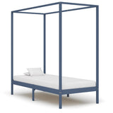 Vidaxl hemelbedframe massief grenenhout grijs 90x200 cm