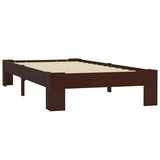 Vidaxl bedframe massief grenenhout donkerbruin 90x200 cm