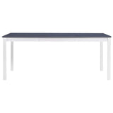 Vidaxl eettafel 180x90x73 cm grenenhout wit en grijs