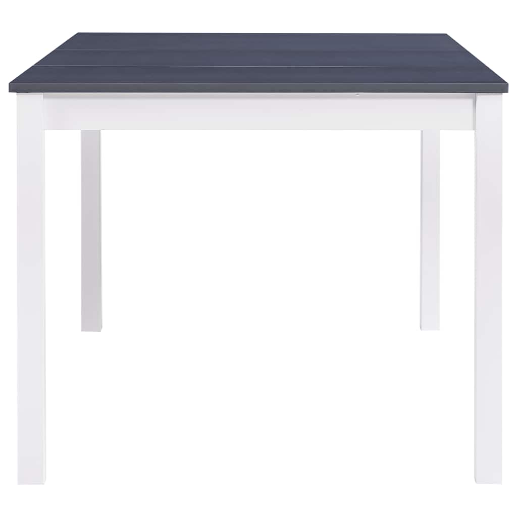Vidaxl eettafel 180x90x73 cm grenenhout wit en grijs