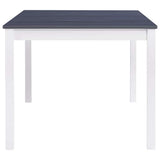 Vidaxl eettafel 180x90x73 cm grenenhout wit en grijs