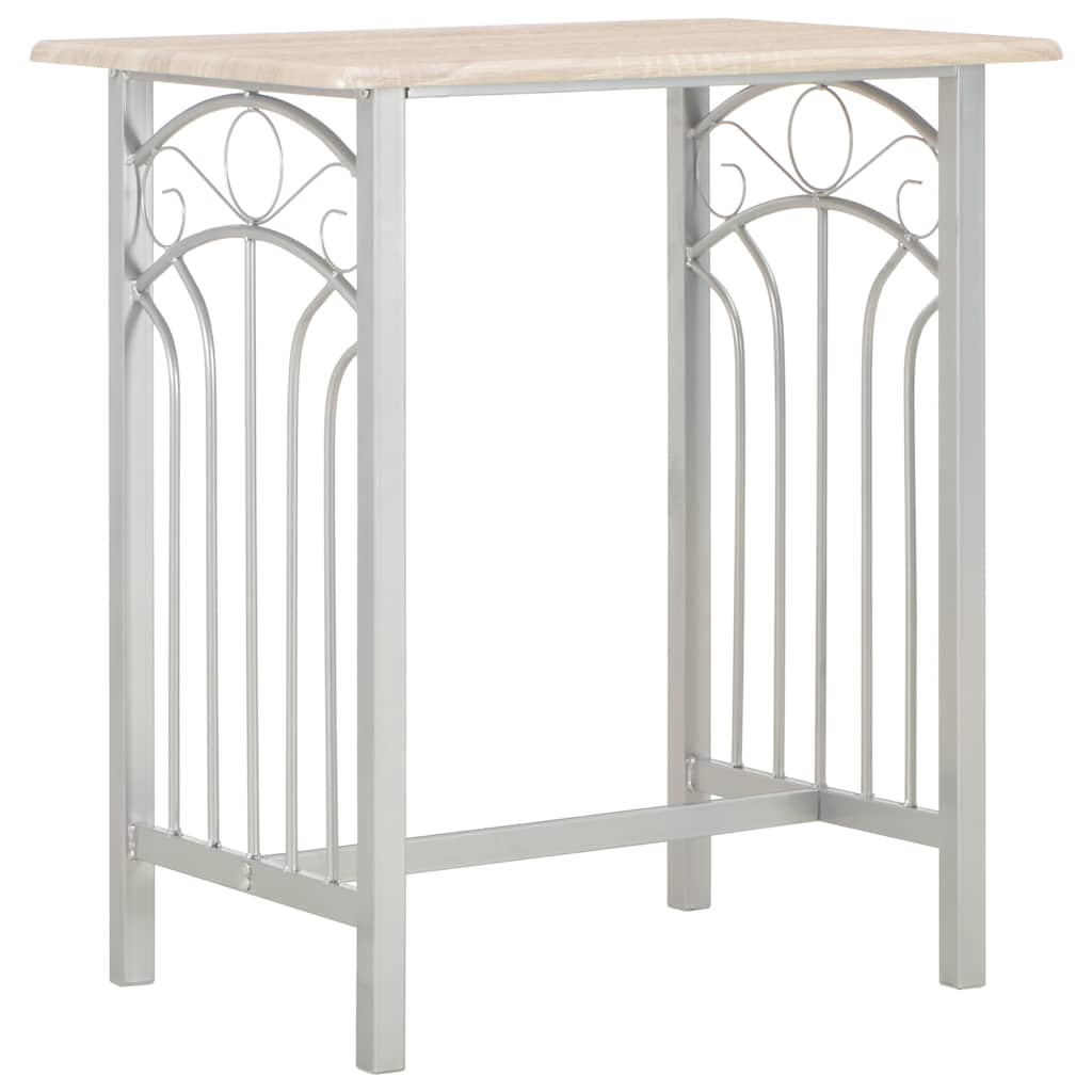 Vidaxl 3-delige barset hout en staal