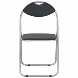 Vidaxl eetkamerstoelen inklapbaar 2 st kunstleer zwart