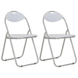 Vidaxl opklapbare stoelen, 2 stuks, wit kunstleer