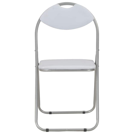 Vidaxl opklapbare stoelen, 2 stuks, wit kunstleer