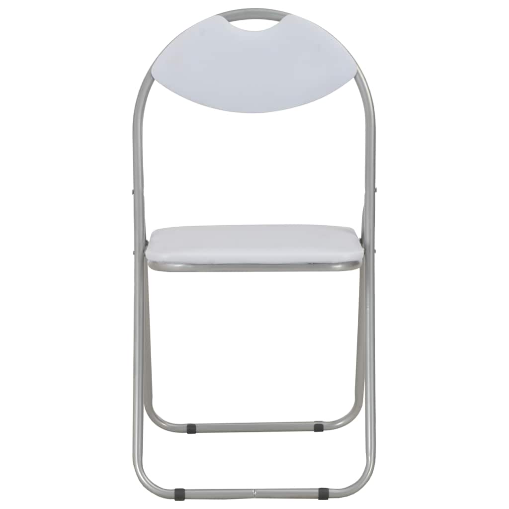 Vidaxl klapstoelen 6 stuks wit kunstleer