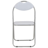 Vidaxl klapstoelen 6 stuks wit kunstleer