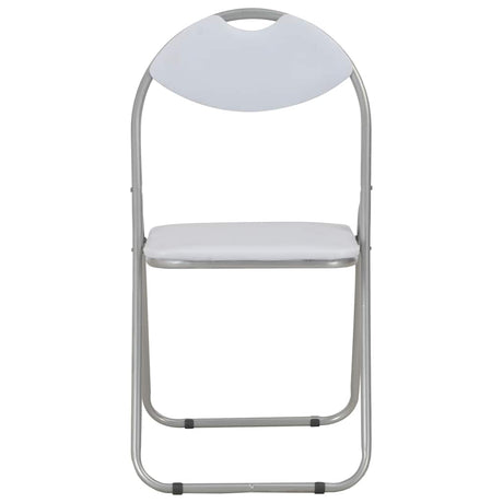 Vidaxl klapstoelen 6 stuks wit kunstleer