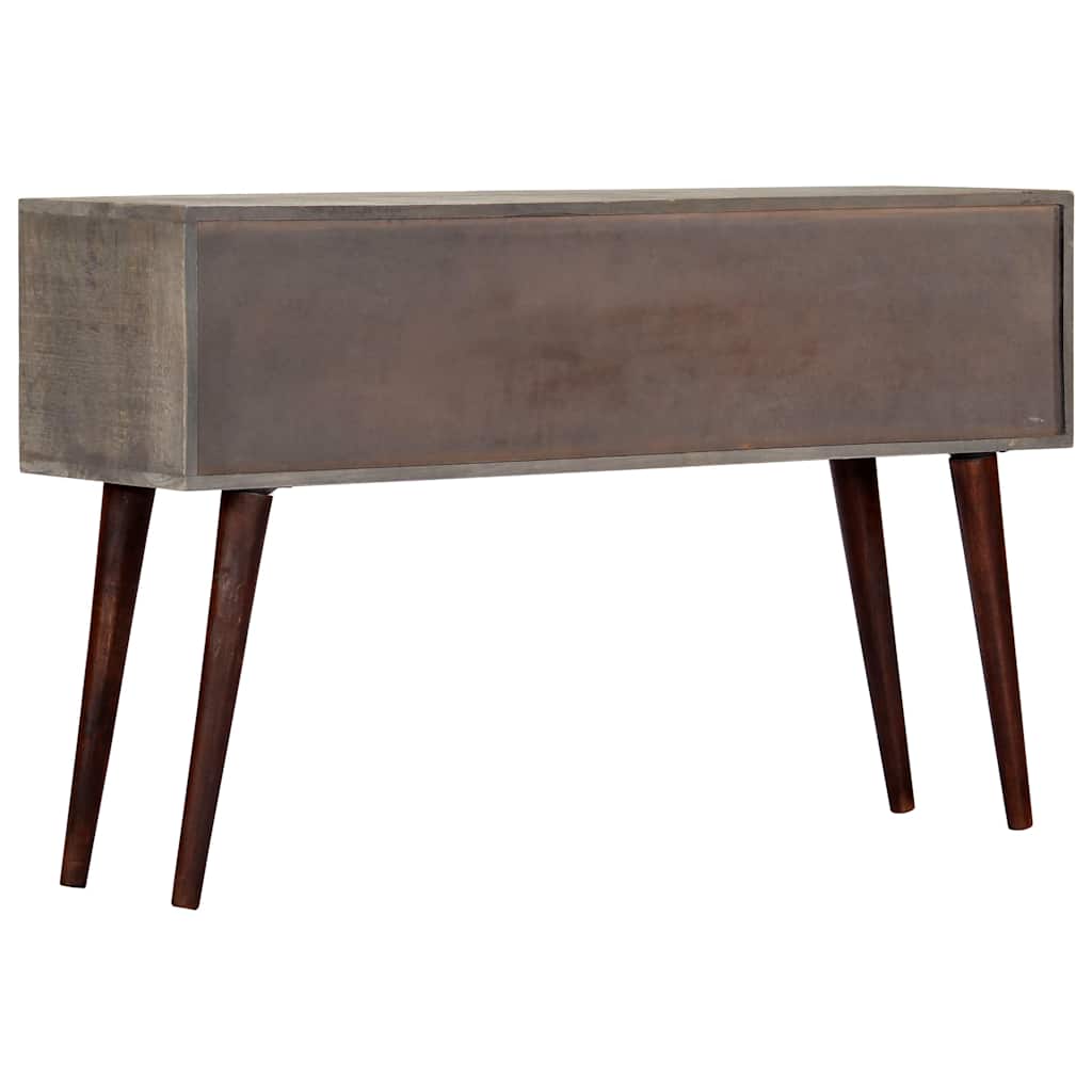 Vidaxl wandtafel 120x35x75 cm massief ruw mangohout grijs