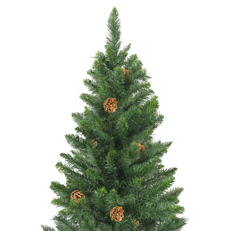 Vidaxl Kunstkerstboom mit Kiefernkegeln 210 cm Grün