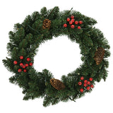 Vidaxl Weihnachtskränze 2 ST mit Dekoration 45 cm Grün